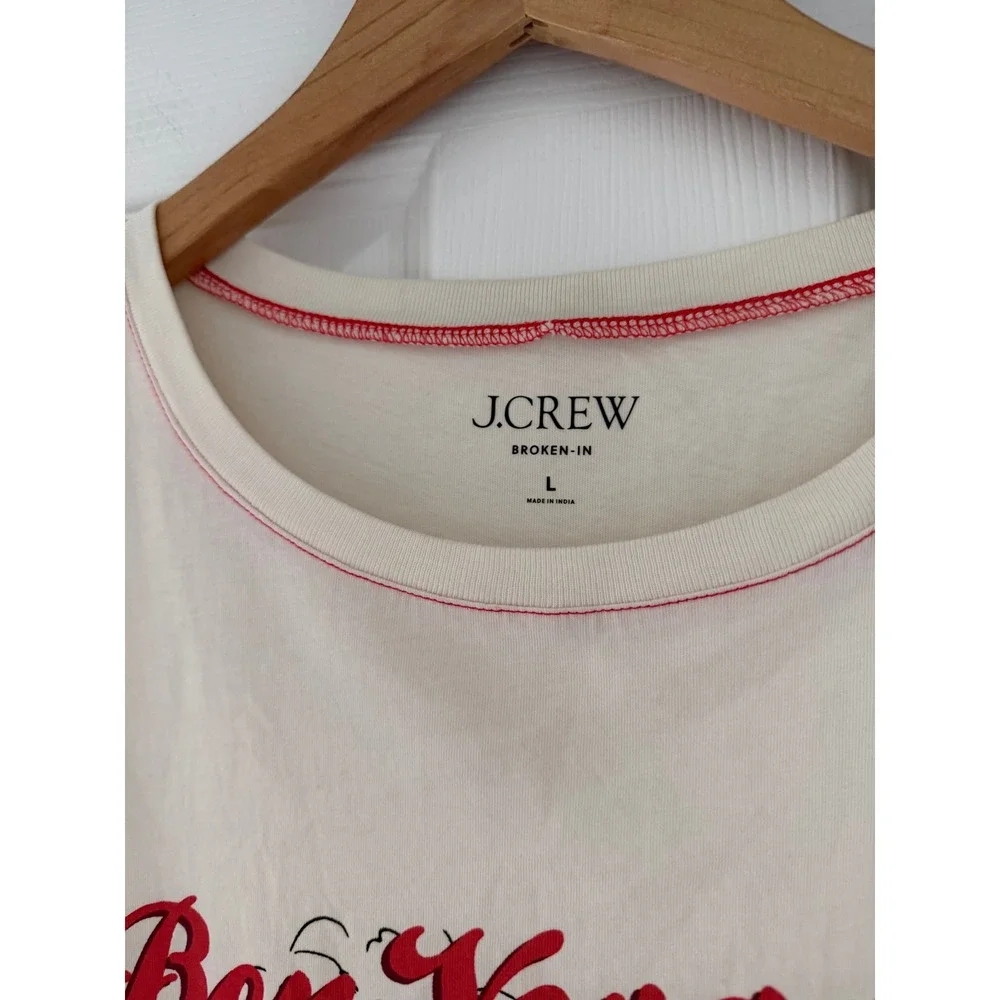 J.Crew Womens Bon Voyage Boat T Shirt Preppy Casual Relaxed Fit